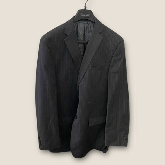 Collection by Michael Strahan Striped Blazer Gray 46L - Picture 1 of 3
